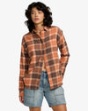 Camisa LS RVCA MABEL FLANNEL Pumpkin S