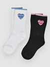 Santa Cruz Womens Socks Strange Heart Mini SK (2 PK) 4-7