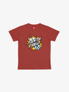 Youth Flaming Dice Dot T-Shirt Dark Rust 8-10