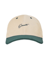 COCKTAIL BASEBALL CORD CAP Off White/Green