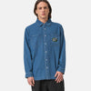 Santa Cruz Shirt Global Oval Dot Denim Shirt Classic Blue
