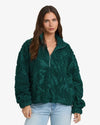 Sweat Sherpa Billabong ALL THE TIME 1/2 ZIP Spruce Green M