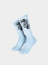 Santa Cruz Socks Sommer Sparrow (2 Pack) Crystal Blue & White