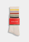 Jaquard Crew Sock Offwhite