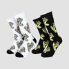 Santa Cruz Sock Multi Hand (2 Pack) White/Stone Grey Black/Matcha