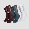 Santa Cruz Socks Strip Socks (3 Pack)_Dark Cherry/White/Navy