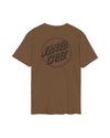 Santa Cruz T-Shirt Tonal Opus Dot Stripe Chestnut
