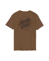Santa Cruz T-Shirt Tonal Opus Dot Stripe Chestnut
