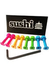 Sushi Bolts Coloured Allen Head (Pk 8) Pink/Green/Orange/Blue